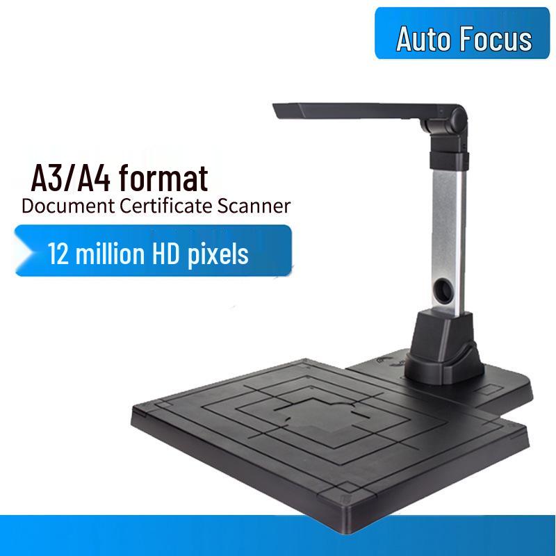 High-Speed Book and Document Scanner with Flattening Function for Office and Home
