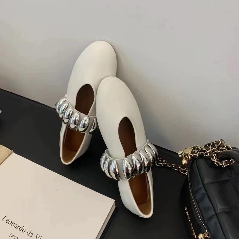 

Высококачественные новые итальянские модные женские балетки, летние женские мокасины, кожаные сексуальные женские туфли на плоской подошве, сандалии 40 серебряный