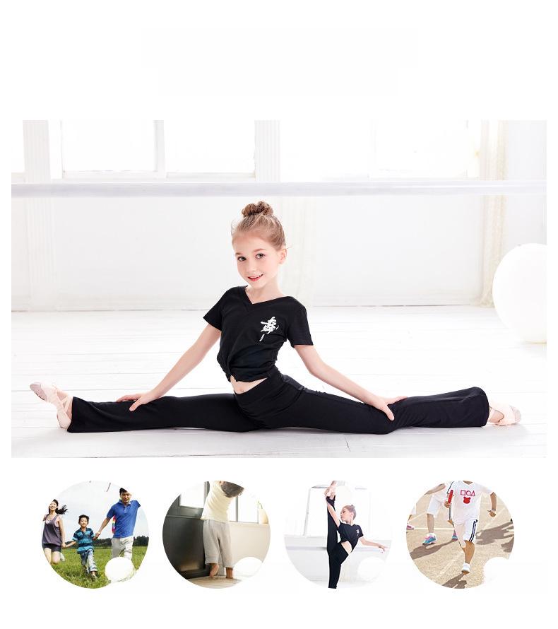 Girls' Slim Fit Bell Bottom Dance Pants for Jazz and Latin Dance