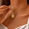 Personalized Zircon Virgin Mary Pendant Necklace for Women, Stainless Steel Gold Plated Necklace,Religious Prayer Amulet Jewelry