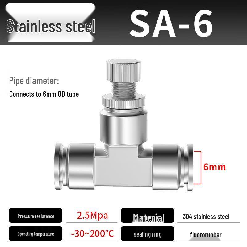 

Aokewen SA-6 304 Stainless Steel Pneumatic Flow Control Valve