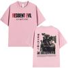 90s Vintage Resident Evil Leon Kennedy Graphic T Shirt Mens Cosplay Fashion Cotton Short Sleeve Tshirt Y2k Casual Streetwear