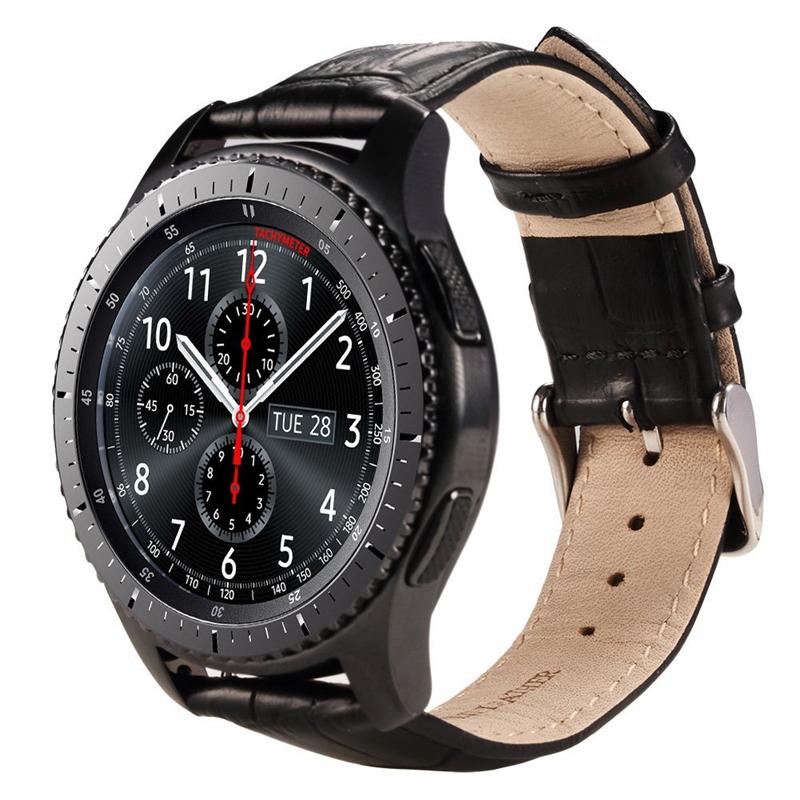 22mm řemínek z PU kůže s krokodýlí texturou pro Samsung Gear S3 Frontier/S3 Classic