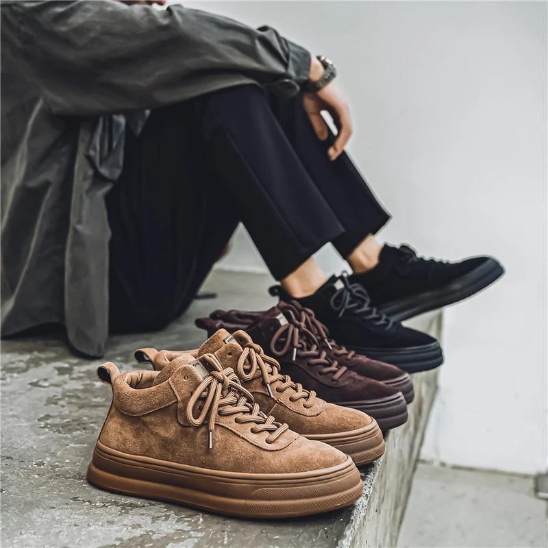 Fashion Men's Sneakers Skateboard Loafers Sports and Leisure Wear-resistant Non-Slip Shoes for Men Soft and Comfortable Round Toe New