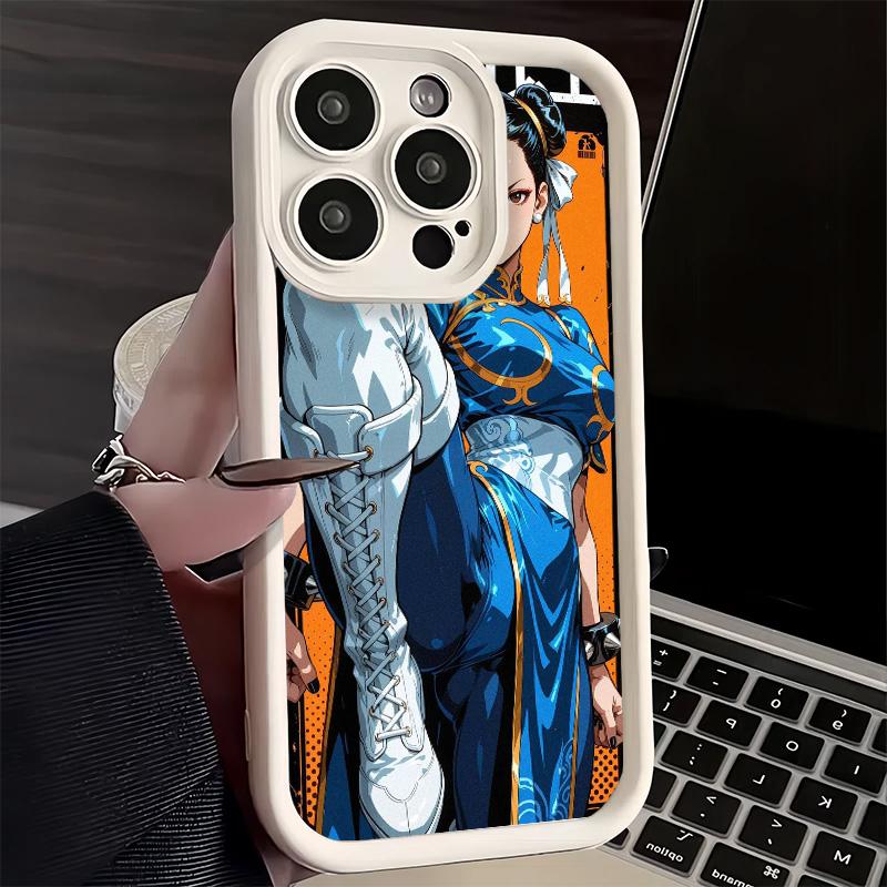 Phone Case for iPhone 17 Air 16E 15 16 Pro Max ChunLi S-Street F-FighterS Cover 14 Plus 13 12 Mini Soft Shell Silicone Fundas