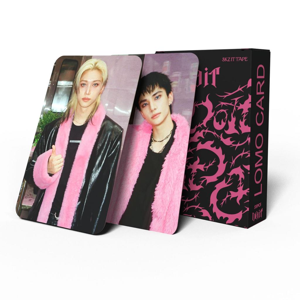 Skzoo 55Pcs DO IT Stray Kids Mini Album Lomo Photocards 2 Versions Idol Merchandise With Hyunjin For Fans Collector And Present