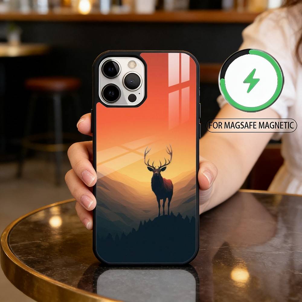 D-Deer-ER Phone Case For iPhone17,16,15,14,13,12,11 Plus,Pro Max Magnetic For Magsafe Wireless Charging