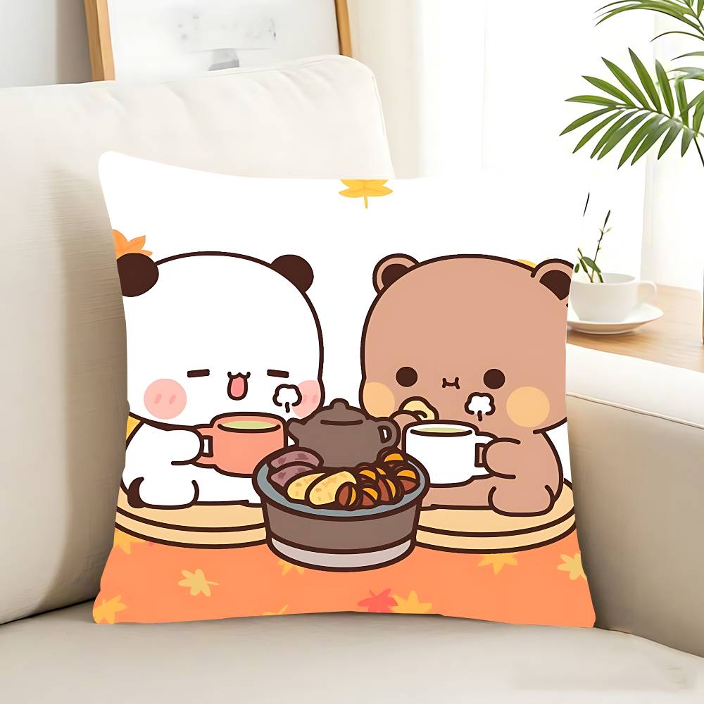Bubu And Dudu Cute Cartoon Pillow Case Removable Washable Cushion Cover – All-Season Soft Linen
