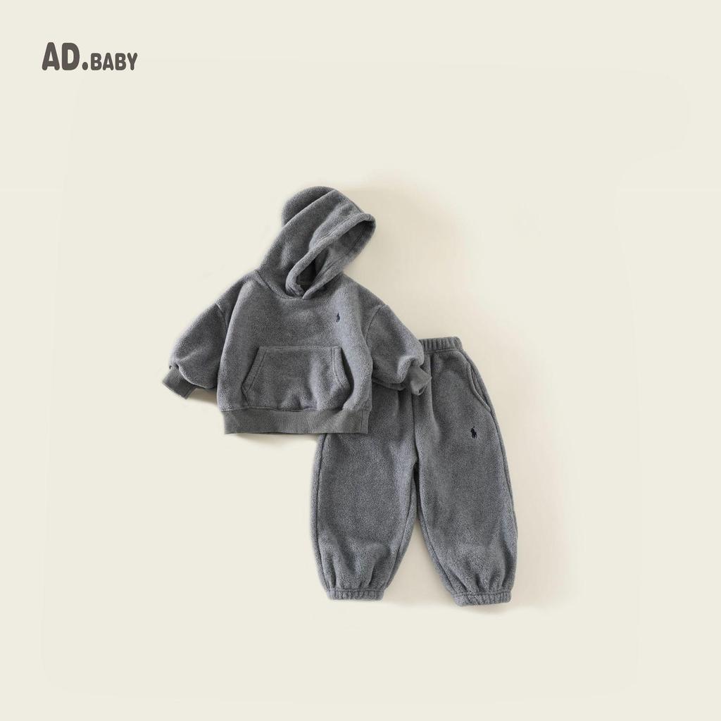 Jesień/Zima 2025 Dziecięcy Zestaw Polarowy w Stylu Koreańskim: Wygodna, przyjazna dla skóry bluza i spodnie dresowe dla dziewcząt i chłopców.