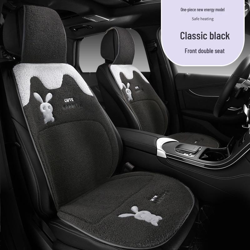 Universal Plush Winter Car Seat Cushion - Thick, Warm, Goddess Style for Five-Seaters