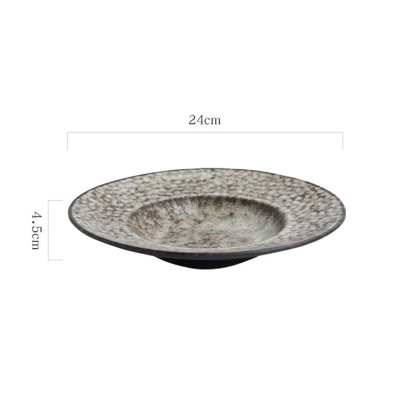 Ceramic Dinner Plate Restaurant Thick Soup Pasta Dessert Dish Snack Plates Sushi Specialty Tableware