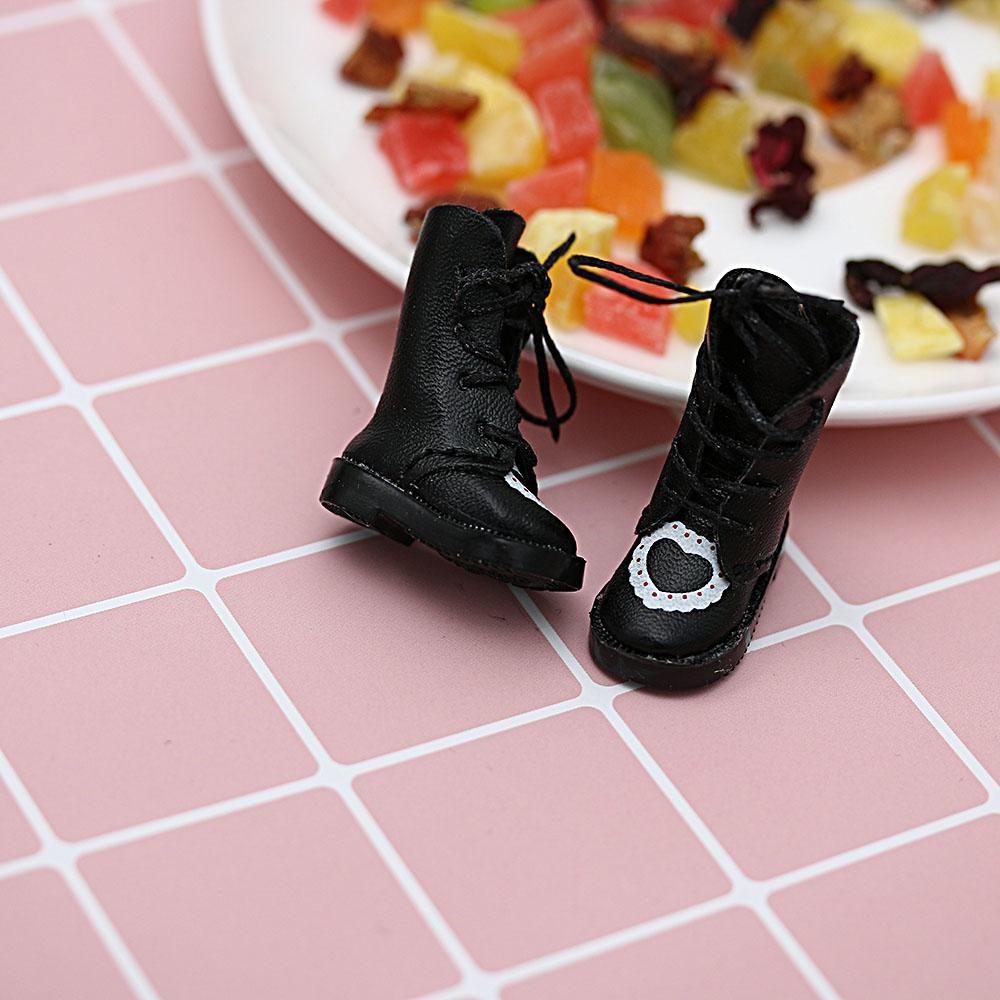 Handmade Toys Birthday Gifts Doll Accessories PU Leather Shoes Doll Boots Shoes 1/6 Doll