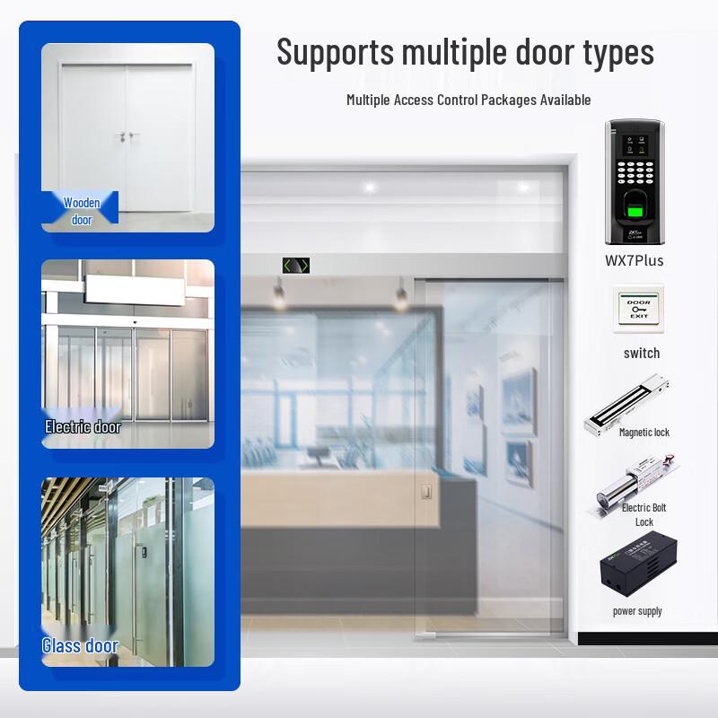ZKTeco WX7 Plus Fingerprint Access Control & Time Attendance System CN Plug (adapter Included)