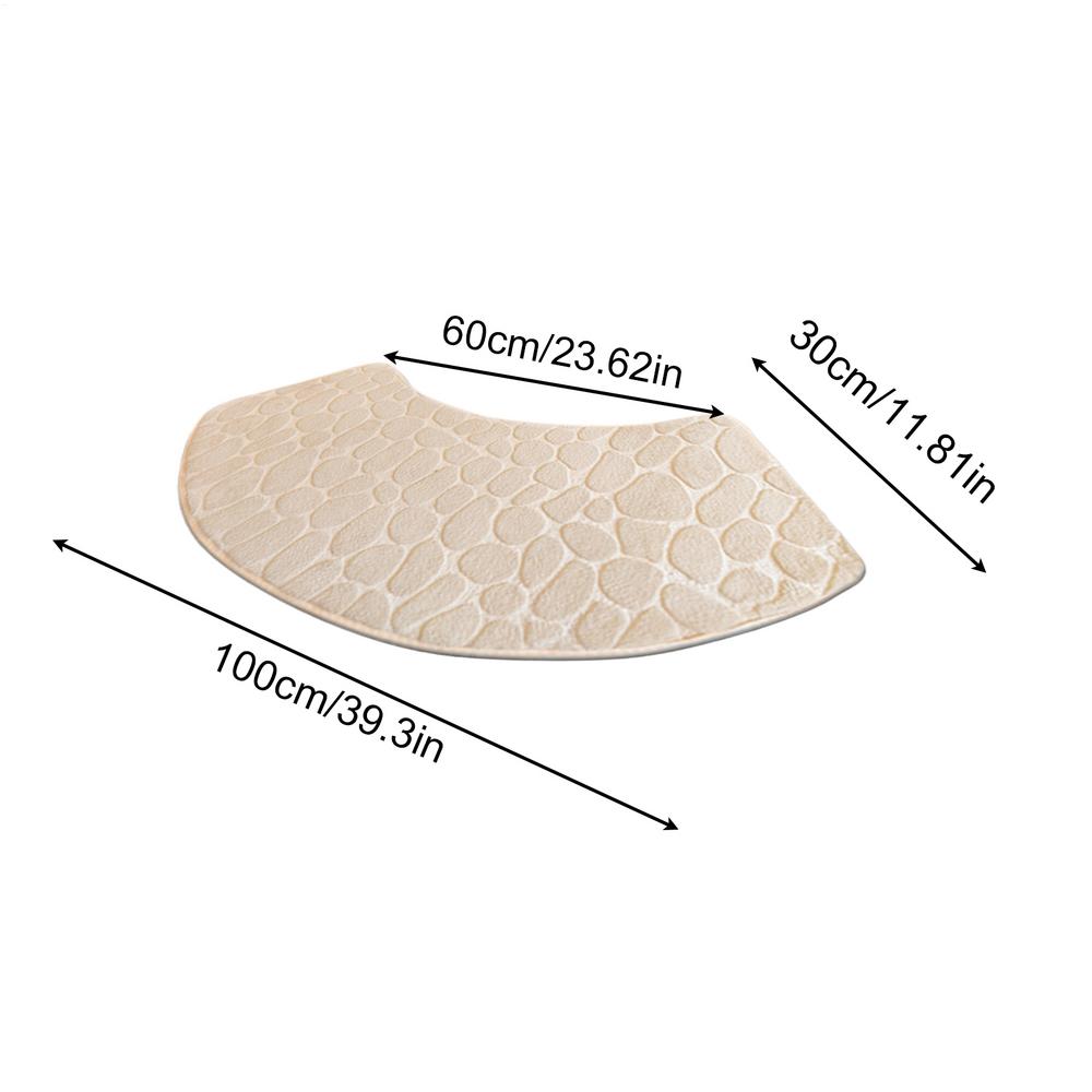 

NEW Curved Bathroom Mat Thickened Shower Room Absorbent Door Mat Toilet Bathroom Non-slip Mat Dirt-resistant Pebble Floor Mat хаки