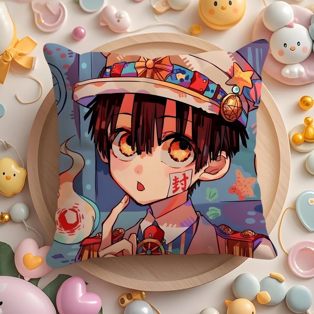 Anime Toilet-Bound Hanako-Kun Cushion Cover Home & Car Multi-Scene Pillow Cover - Reversible, Soft & Durable For Daily Use