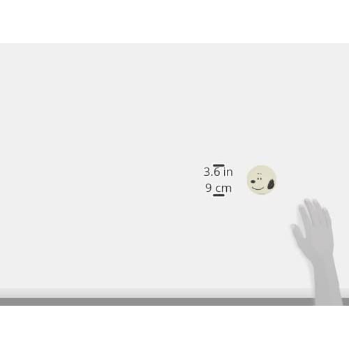 Kanesho Toki "Peanuts" Snoopy Ceramic Water Absorbent Coaster, 9cm Diameter, White, 493519