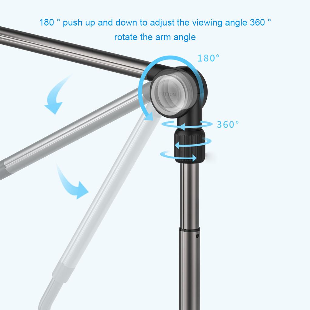 Long Arm Table Stand Holder Aluminum Lazy Tablet Phone Holder Universal Desktop Phone Clip Bedside Stand for iPhone 15 14 iPad