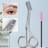 Edelstahl Augenbrauenschere mit Augenbrauenkamm Hochwertige Make-up-Schere Augenbrauen-Trimmesser Haarentferner Rasierwerkzeug