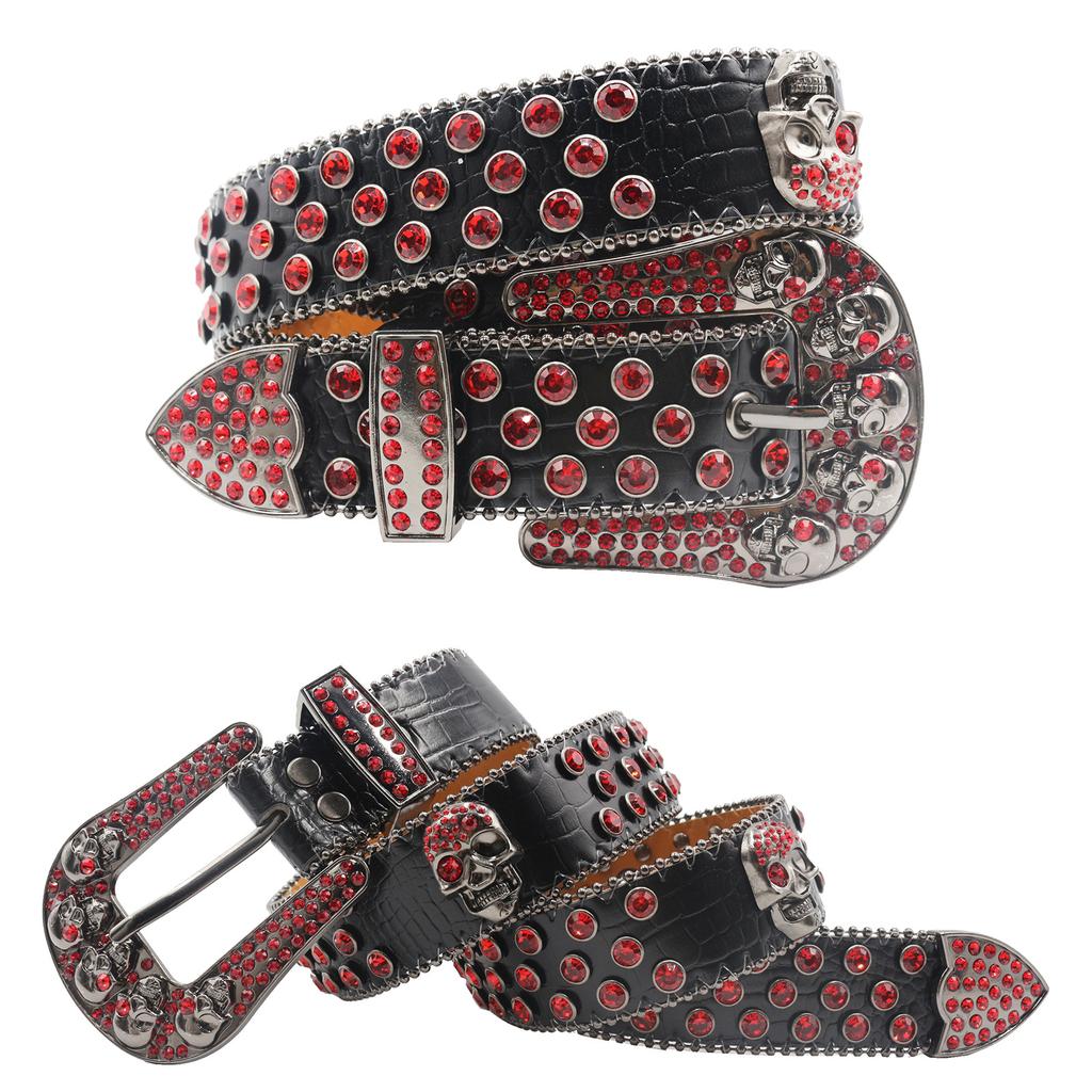 European and American Personality Full Diamond Belt Fashion Trendy Rhinestone Belt Pin Buckle Crystal Belt