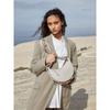 Small Niche Design, High-end Texture Crossbody Crescent Bag, Women's Genuine Leather Armpit Saddle Bag