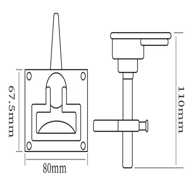 Lift Handle Deck Hardware Accessory Stainless Steel Boat Floor Lock Hatch Latch Marine Turning Lock
