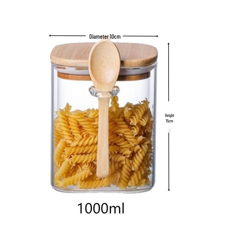 Transparent Glass Storage Jar