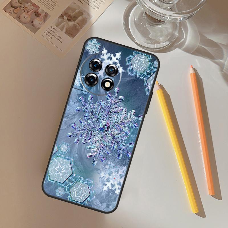 Snow Snowflake Winter Funda For OnePlus 12R 13 12 R 11 9 10 Pro 8T 9RT 10T OnePlus Nord 4 CE 2 3 Lite N20 N30 Case