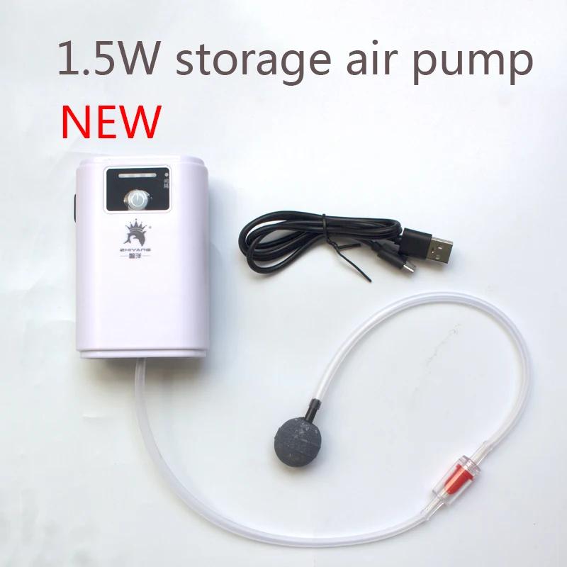 Ultra-quiet Aquarium USB Charging New Oxygen Pump Air Compressor Fish Tank Oxygen Pump Single Double Hole with Check Valve 3W