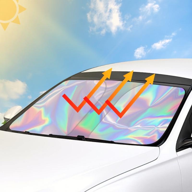 Car Interior Visors Vehicle Sunshade Front Window Windshield Sunshade Sun Visors Foldable Sun Visors for Heat Insulation