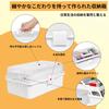 Large Capacity 3-Tier Tool Box, Multifunctional Storage Box, Semi-Transparent, 180-Degree Opening, Sewing Box with Handle, Tool Case, Home/Car Use, Sm