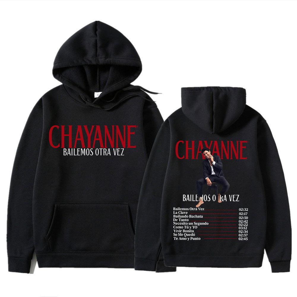 Rapper Chayanne Bailemos Otra Vez 2025 Album Merch Hoody Men Gothic Oversized Pullover Sweatshirt Hip Hop Hot Sale Fleece Hoodie 3XL