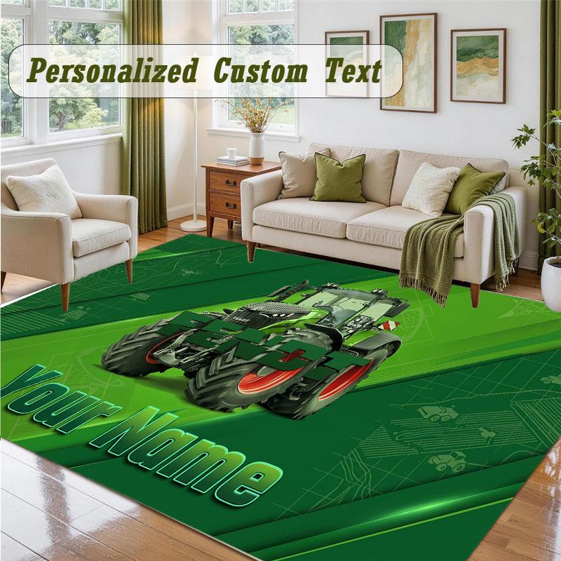 Crystal Velvet Square Rug Custom NameFendt Pattern Non Slip Home Floor Decor Rug