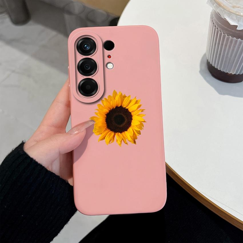 For Tecno Camon 50 Pro 50Ultra Phone Cover Sunflower Floral Case Liquid Silicone Soft Housing For Tecno Camon50 Shockproof Shell