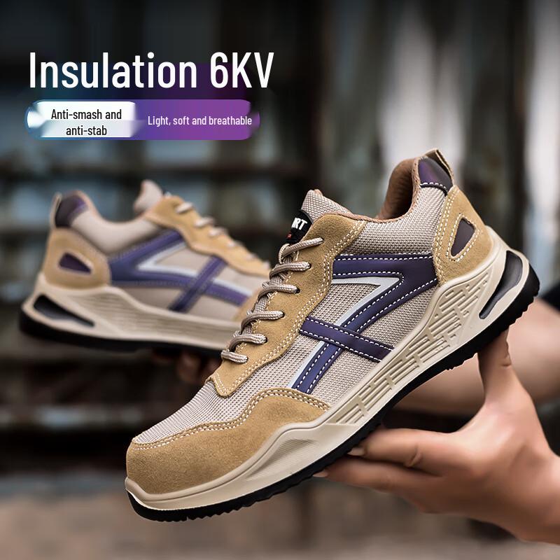 Longchan Unisex Breathable Anti-Smash Puncture-Proof Safety Work Shoes 36