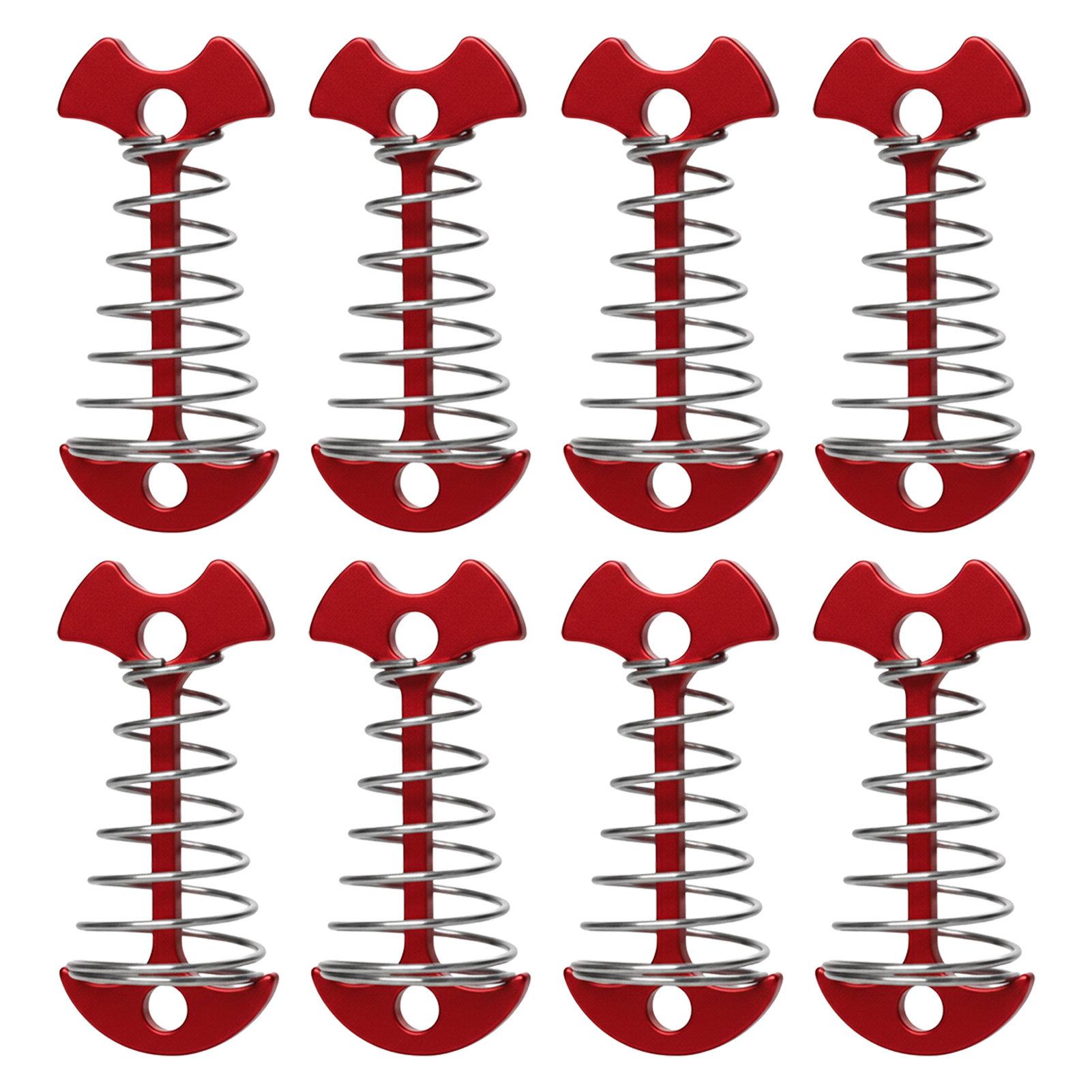 Tent Ground Stakes with Fishbone Spring Design for Outdoor Camping and Tarp Fixing