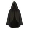 Medieval Hooded Cloak Suede Plush Cape for Halloween & Comic Con Role-Play