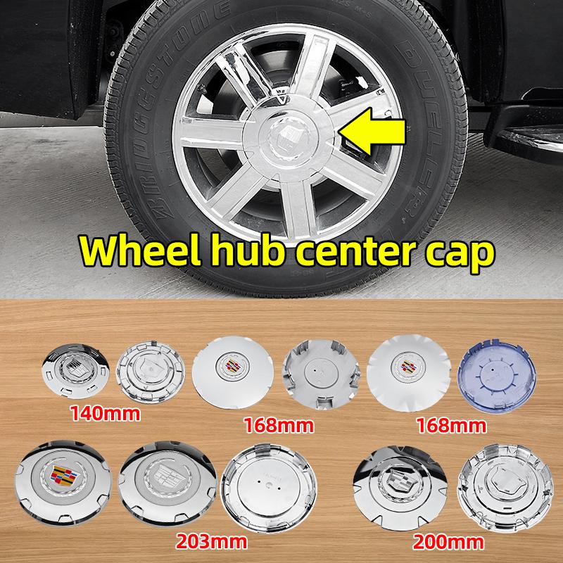 140mm 168mm 200mm 203mm 4pcs Wheel Center Hub Cover Caps Accessories for Cadillac Escalade SRX Auto Tire Emblem Car Styling