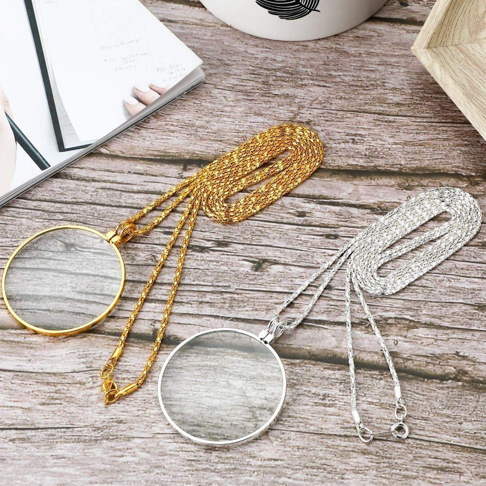 Hängande Prydnad Halsband Förstoringsglas Gåva Bärbar Monokel Äldre