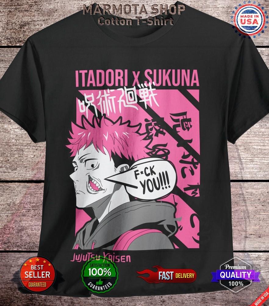 

Yuji Itadori Jujutsu Kaisen T-Shirt Sukuna Gojo Anime Japanese Tee Shirt JJK XL