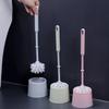 Toilet Cleaning Toilet Brush With Base Set Household Long Handled Toilet Brush Plastic Round Head Non Dead Corner Toilet Brush