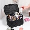 PU Waterproof Travel Makeup Bag Handheld Cosmetic Organizer Bag Premium Portable Large Capacity Washbag