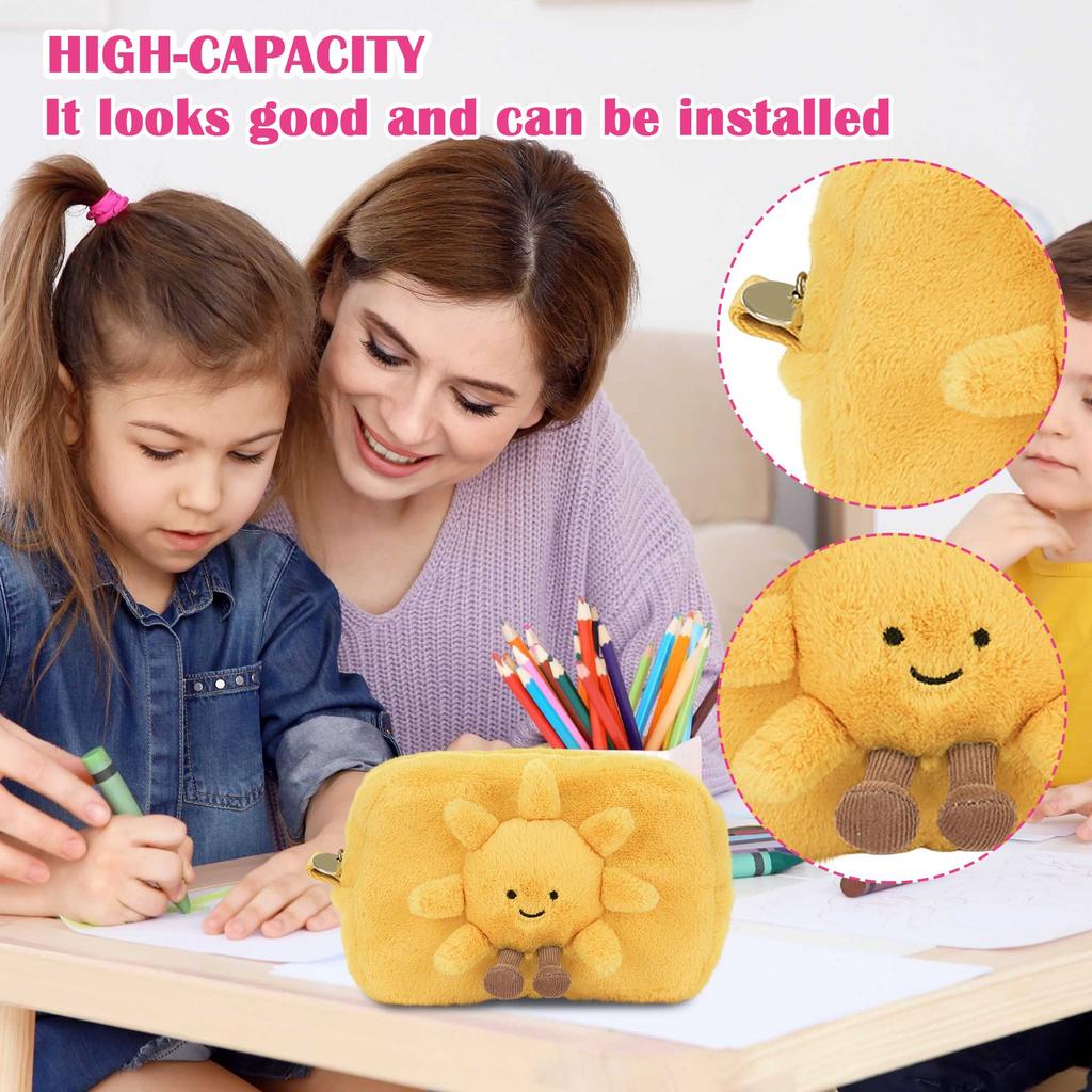 Cute Plush Stationery Bag Pencil Case, Student Stationery Bag, Back-to-school Gift, Surprise Gift For Children