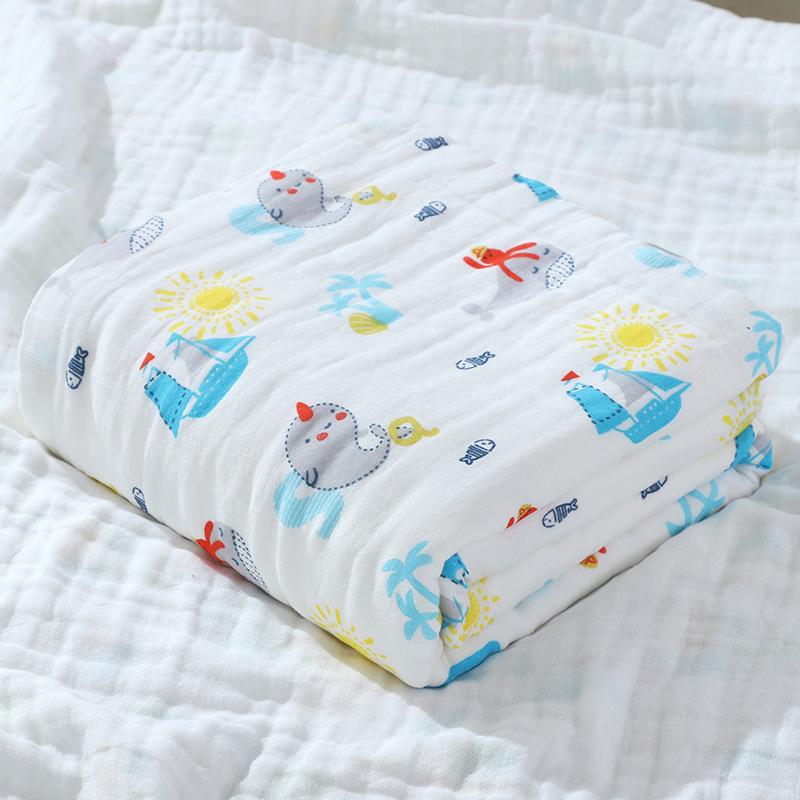 Newborn Cotton Swaddle: Six-Layer Baby Gauze Bath Towel & Quilt