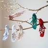 1 Pair Long Feather Tail Artificial Feather Bird Ornament Simulated Bird Decoration Handicraft