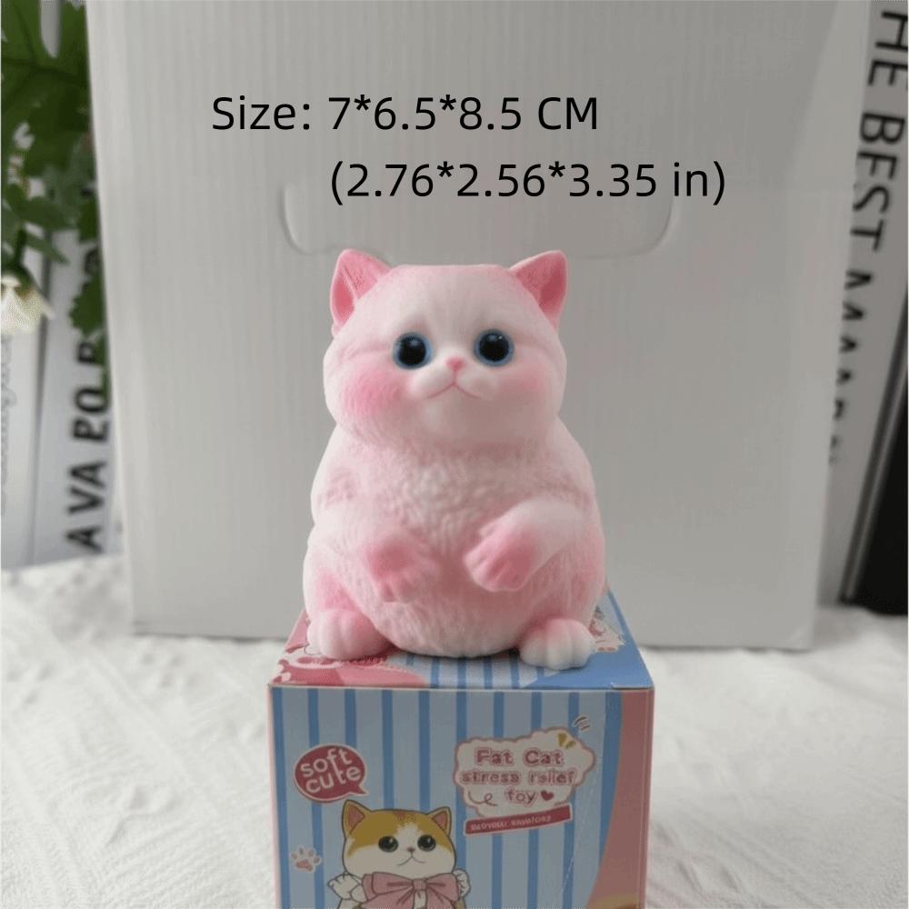 Slow Rebound Cat Squeeze Toy Realistic Cat Cat Pinching  Toy Cat Squishy Toy  For Adults