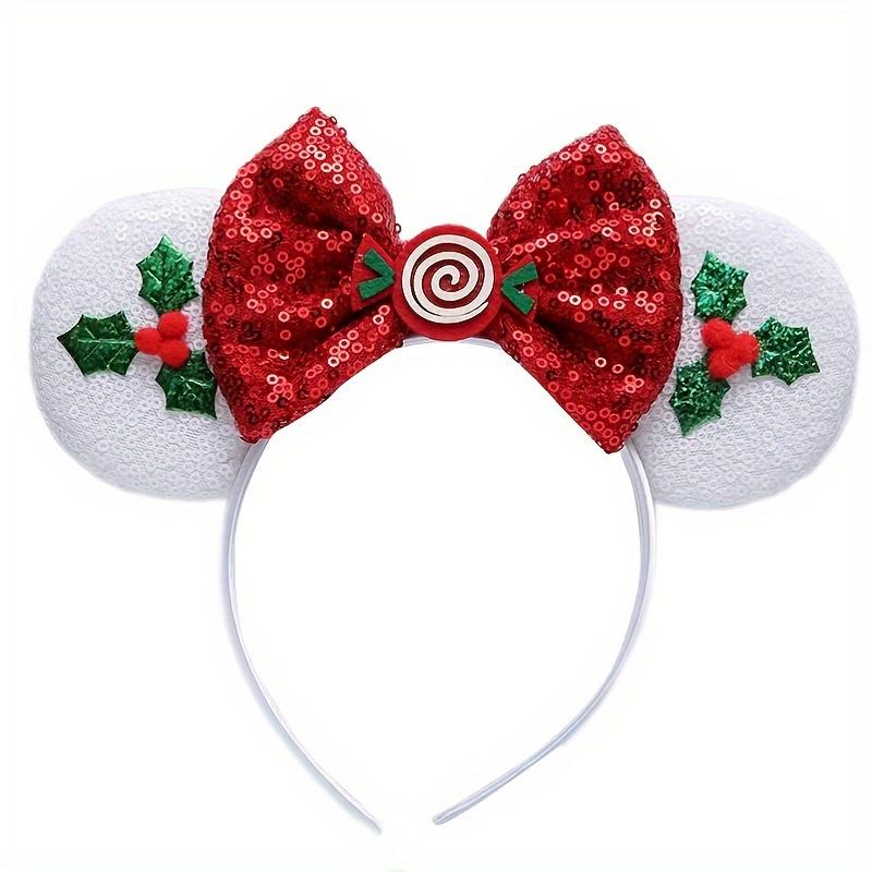 Christmas Mouse Ears Headband Christmas Antlers Snowflake Santa Snowman Hair Accessories For Christmas Party Dress Up