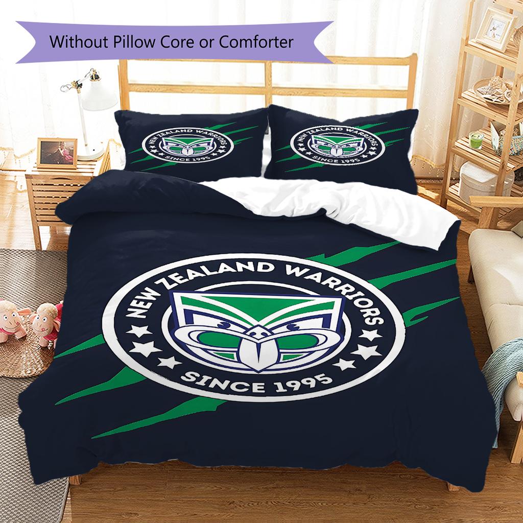 Biancheria da letto con motivo New Zealand Warriors, Set piumone Copripiumone Federa Regalo di Compleanno per la Casa (1 * copripiumino + 2 * federa, senza nucleo)