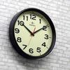 Santel Japanese made simple wall clock dark brown QL699-DBK