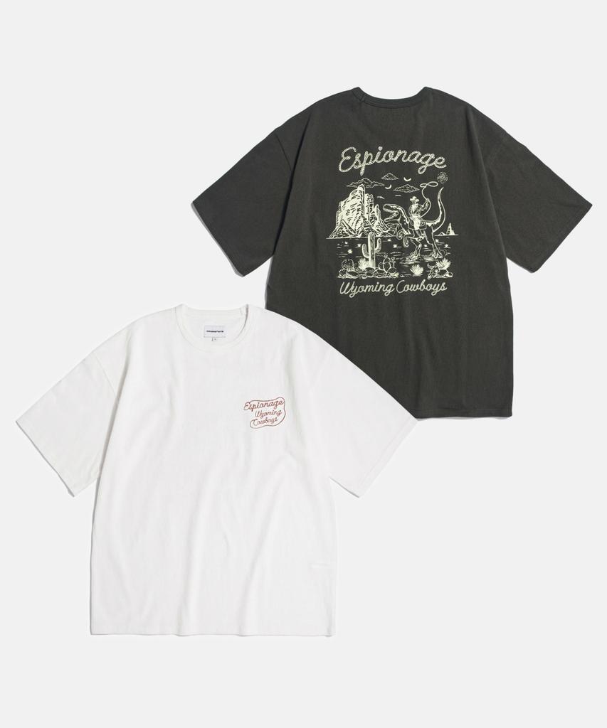 ESPIONAGE Wyoming Cowboys Heavyweight Tee Off White