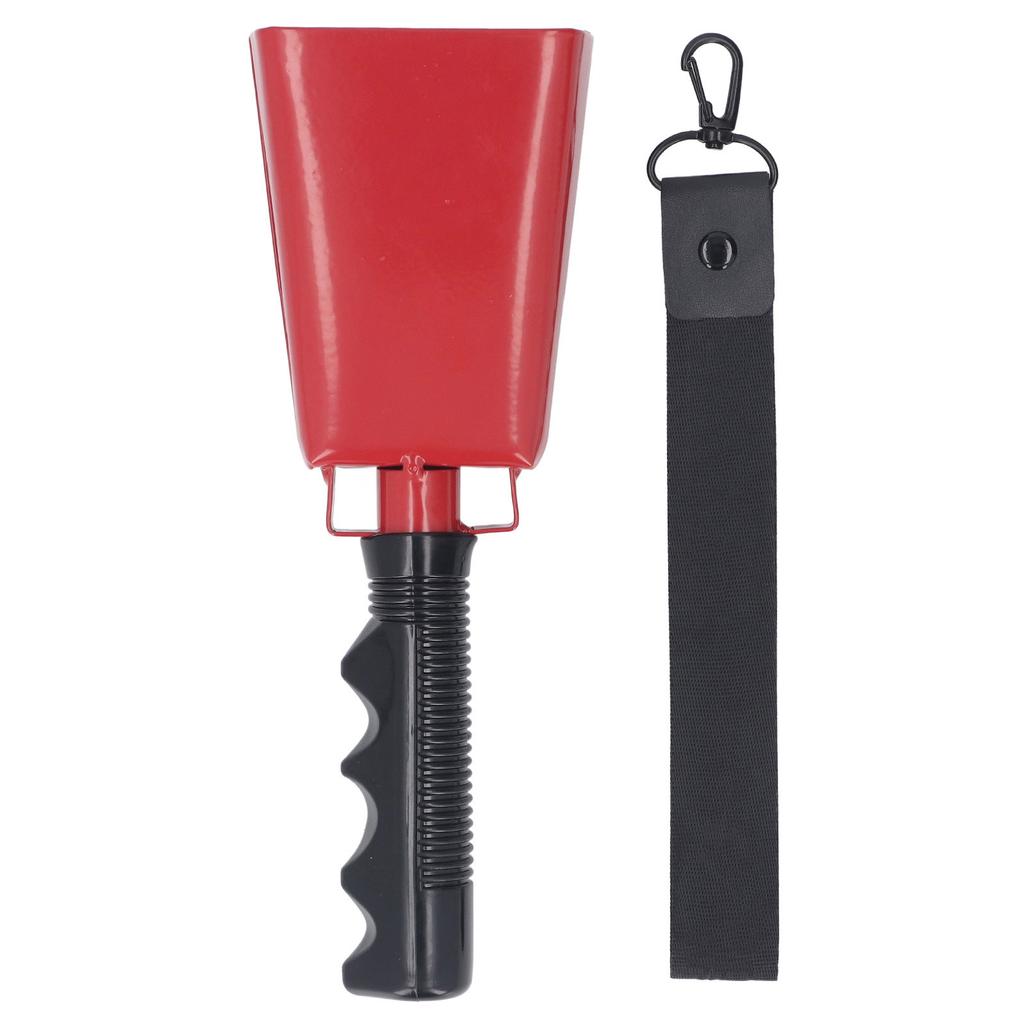 Cow Bell Metal PVC Ergonomic Handle Cheering Bell Noise Maker with Wrist Strap for Sports Events